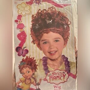BRAND NEW Disney Junior Fancy Nancy Wig With 3 Hair Clips, Child Size New